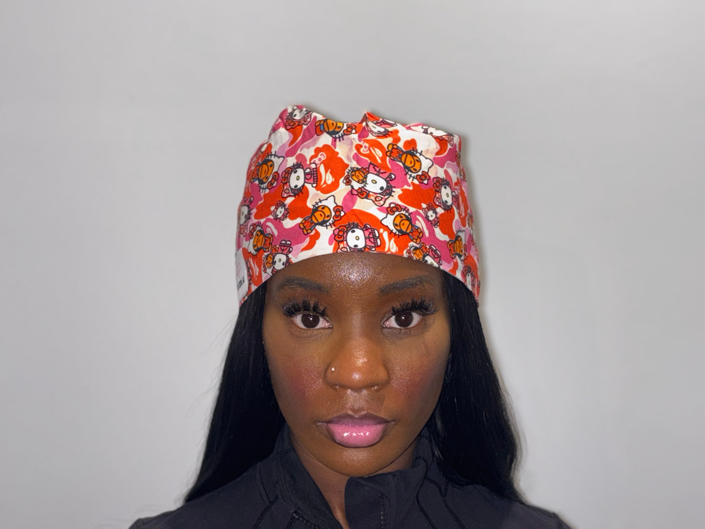 Hot Girl Pink Army Fatigue Scrub Cap