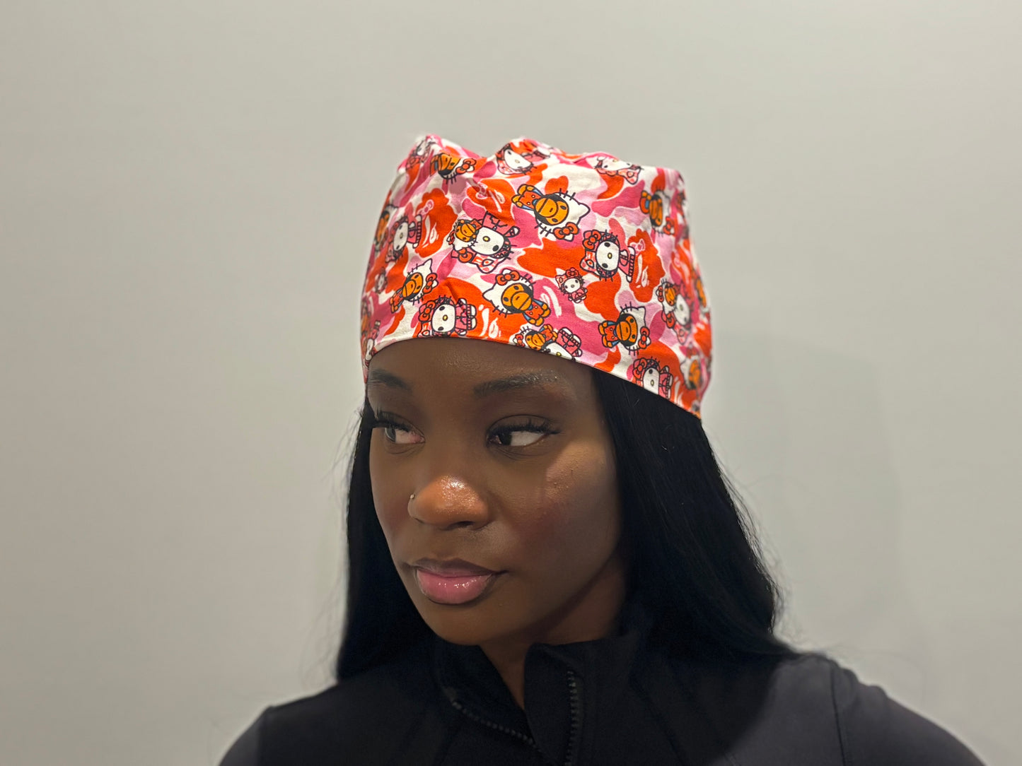 Hot Girl Pink Army Fatigue Scrub Cap