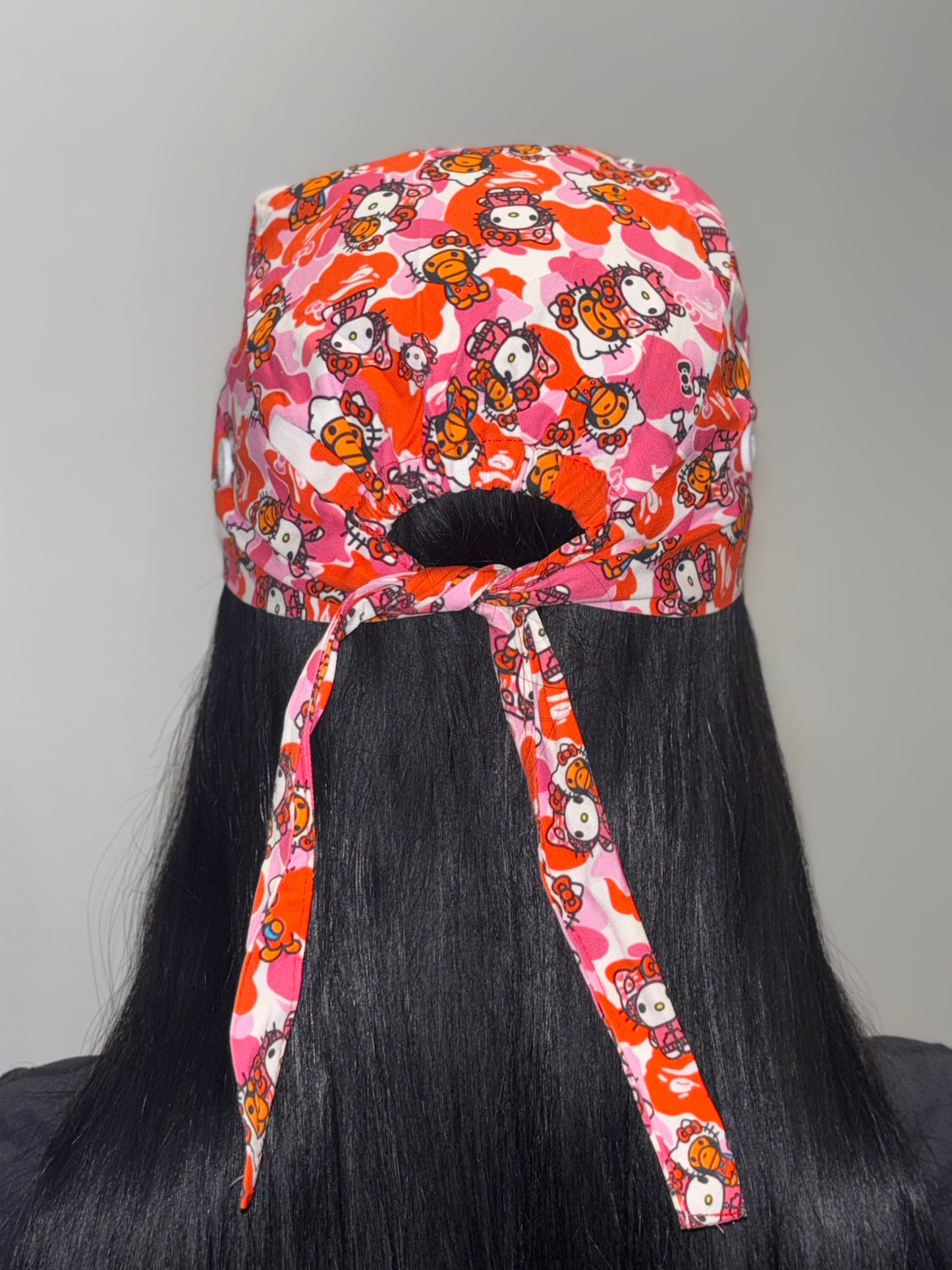 Hot Girl Pink Army Fatigue Scrub Cap